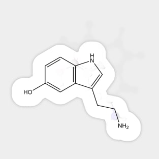 Serotonin Molecule Sticker